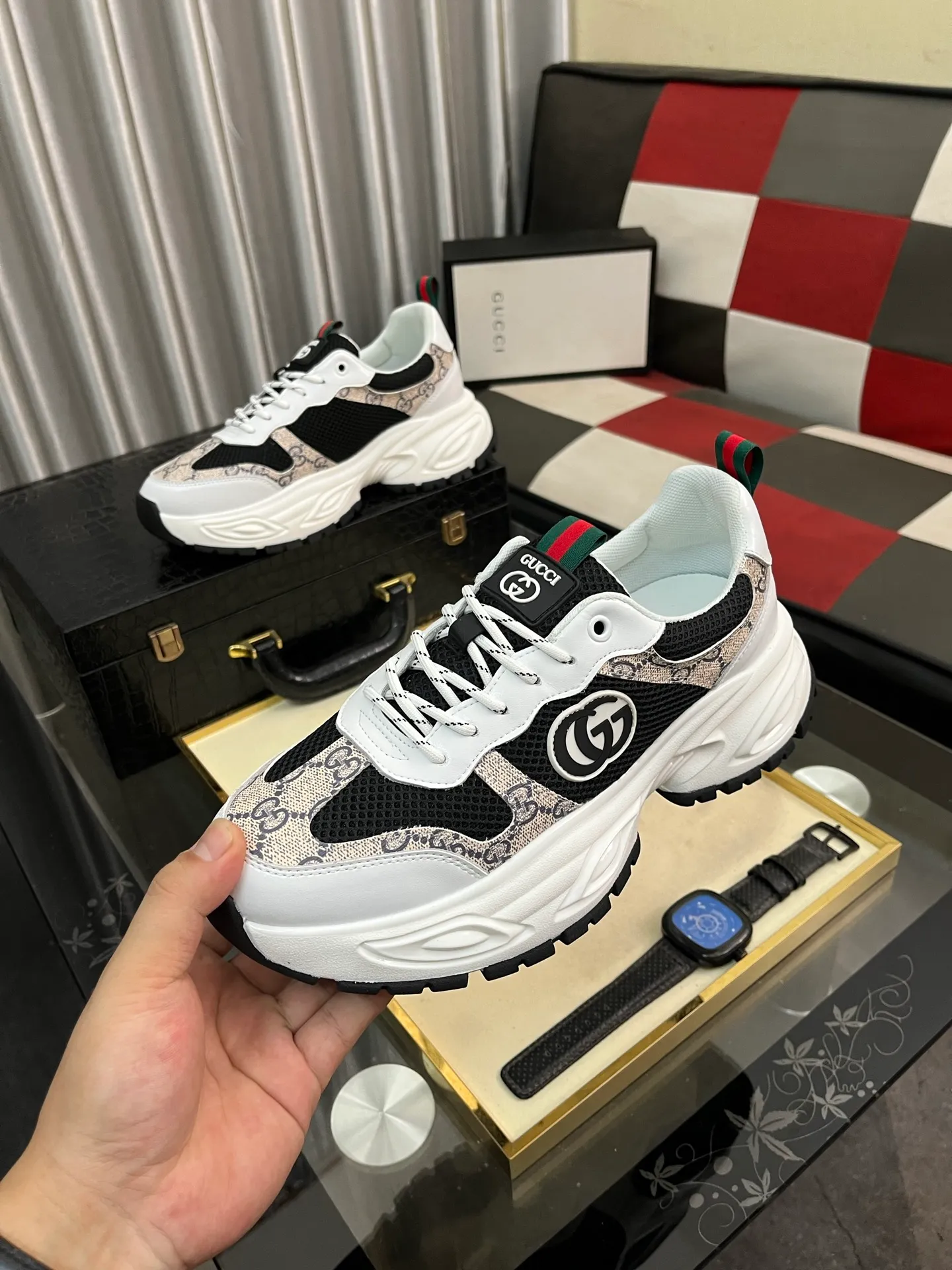 Men's Men's Shoes 💰458⌚️⌚️《GUCCI》The latest hot-selling casual shoes, top brand [seduce] luxury~purchase, top~quality. Products sold at the counter [strong] Original embossed calfskin fabric ➕ Comfortable sheepskin lining, available in 38-443️⃣ colors